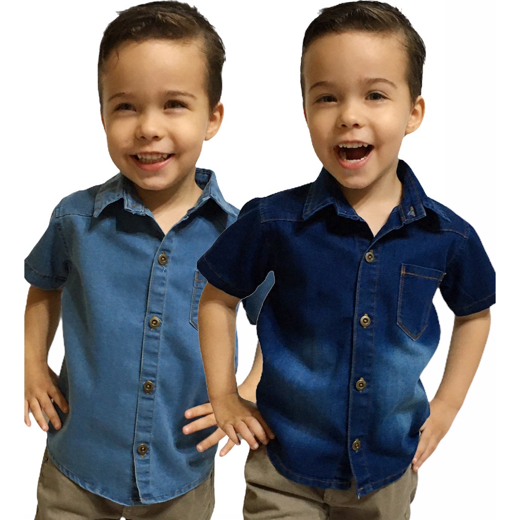 Camiseta jeans hot sale infantil masculina