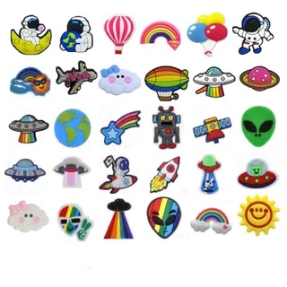 Pins Para Crocs Disco Voador Et Arco Íris