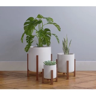 Vaso Cachepot Trio com suporte - Tamanho grande