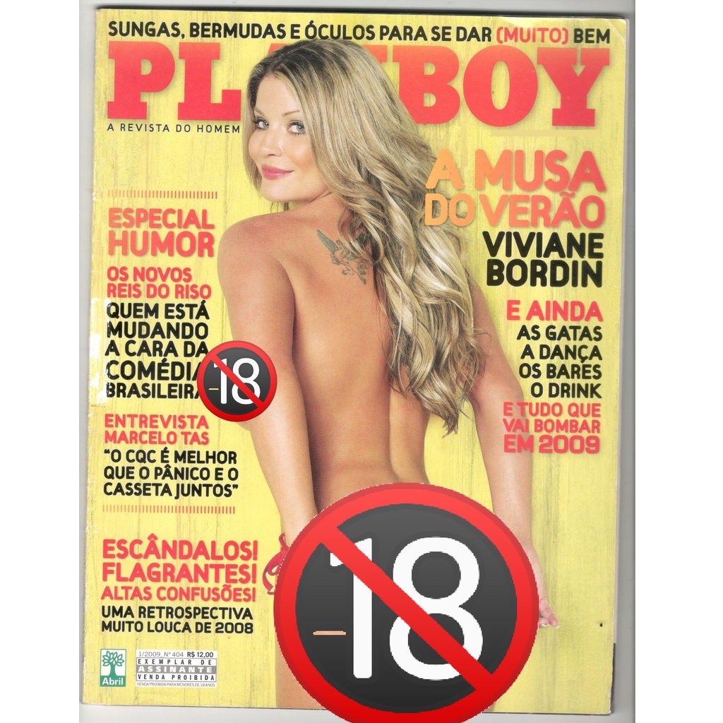 Revista Playboy Viviane Bordin 01/2009 Ed 404 Promoção