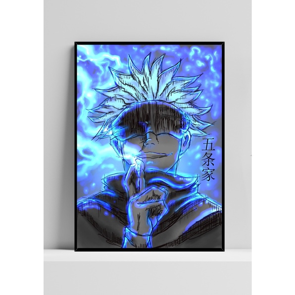 Quadro de mdf poster moldura Anime, Mangá, Jujutsu, gojo | Shopee Brasil