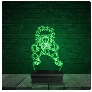 Luminária Abajur Acrílico Led - Jiraiya Naturo Anime 12