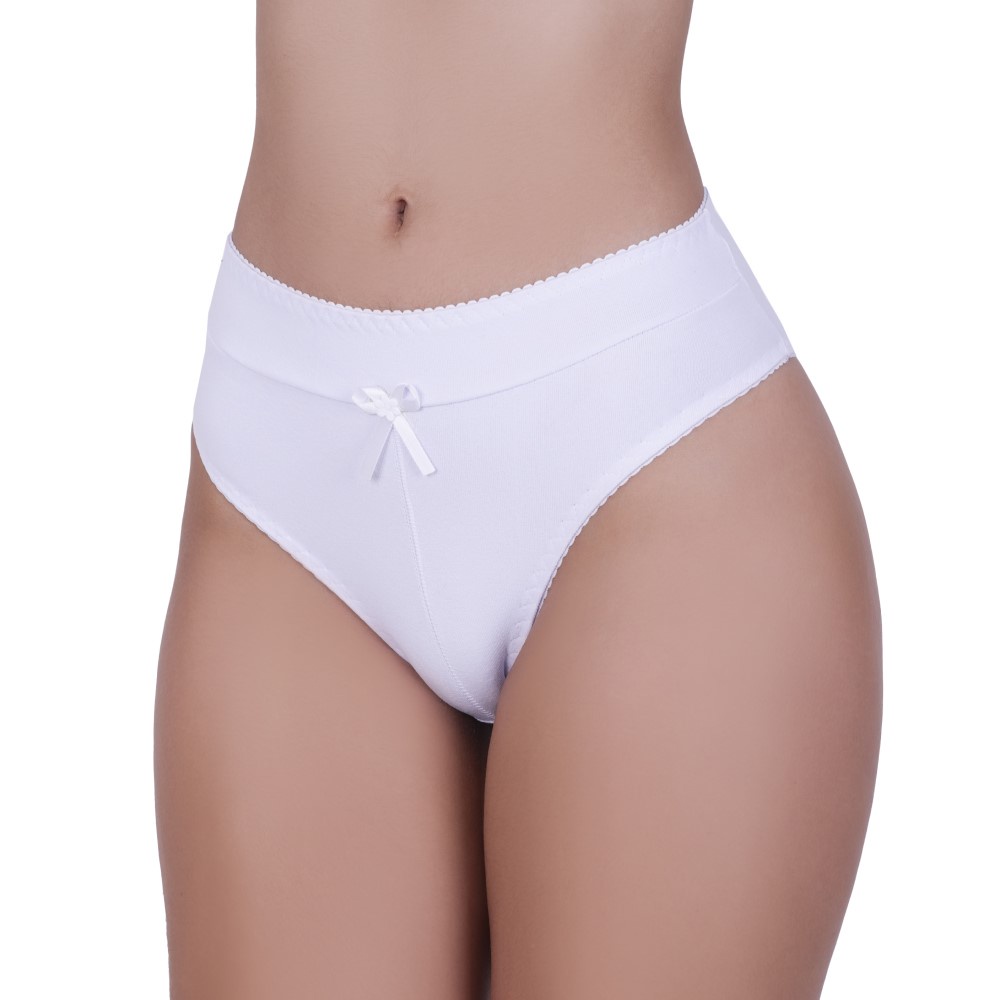 Kit 5 Calcinha Cotton Tanga Cós Alto Duplo Modeladora Pós Parto