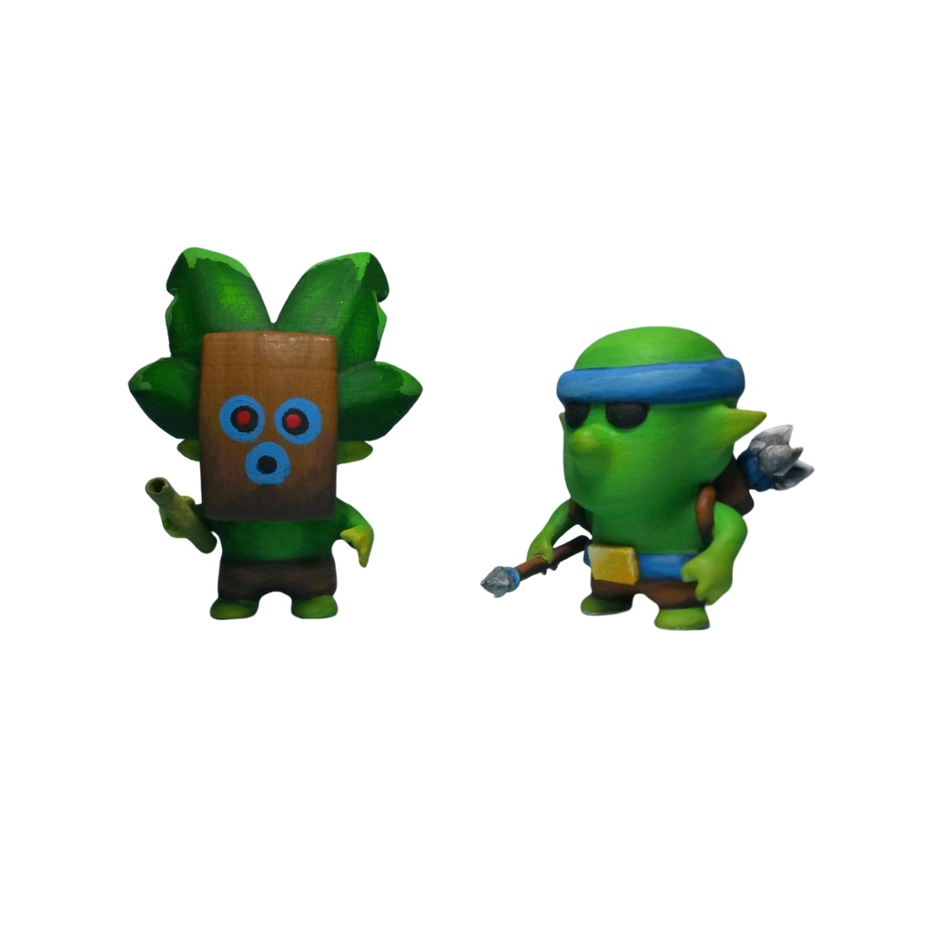 Clash royale - Clash mini - Goblin com dardo - Goblin lanceiro - 2 pçs |  Shopee Brasil