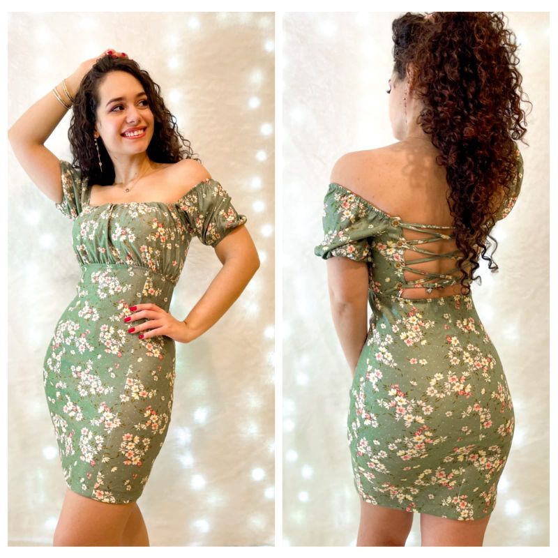 Vestido justo best sale estampado curto