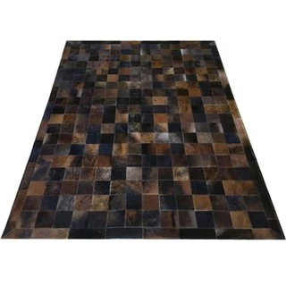 Tapete de Couro Marrom Exótico escuro 1,50x2,00 com bordas