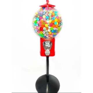 Kit completo MÁQUINA DE BOLINHAS VENDING MACHINE (kit completo máquina redonda+pedestal+200 bolinhas em Oferta na Shopee