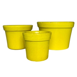 3 Vasos Cachepot de Cerâmica Pequenos de Decoração Plantas