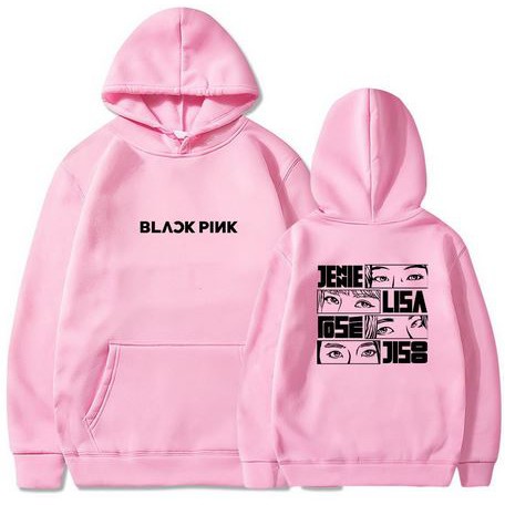 Blusa Moletom Canguru Black Pink Integrantes