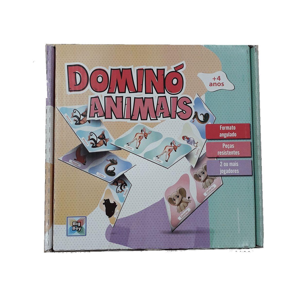 Jogo Educativo Dominó Infantil Animais - Maninho - Brinquedos Pé de Jacaré