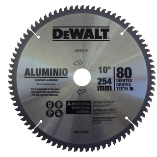 SERRA CIRCULAR 254MM X 80D (F 30MM) P/ ALUM./MAD. DW 03210