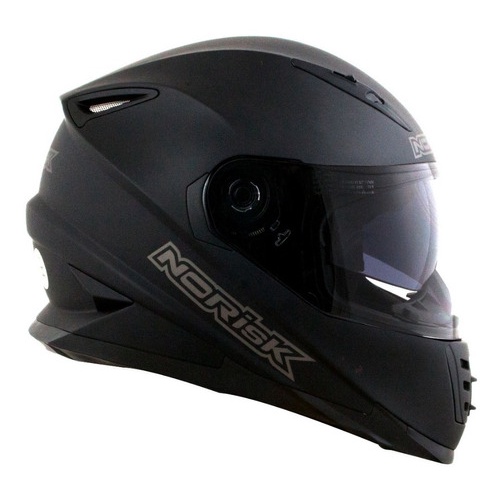 Capacete Norisk Ff302 Monocolor Matte Black Preto Fosco