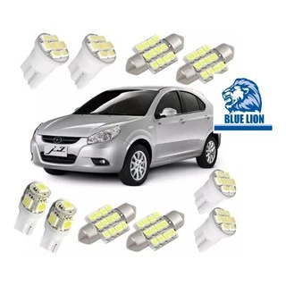Kit Lâmpada Led Jac J3 Luz Pingo Placa Teto Ré Xenon Torpedo