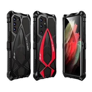 Capa Metálica À Prova De Choque Para Samsung Galaxy S22 Ultra S23 S24 S21 Plus 5G A52 A72 De Alumínio Pára-Choques Anti -
