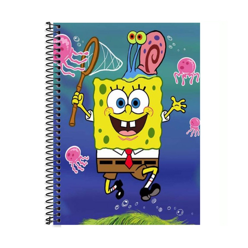 Caderno Bob Esponja 20 Matérias 400 Folhas Capa Dura Shopee Brasil 1099