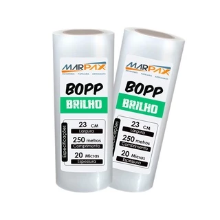 BOPP Brilho para laminação Bobina A4 23cmx250m Marpax 2un