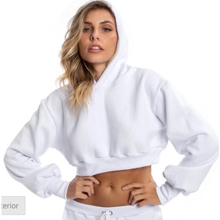 Cropped de hot sale frio moletom