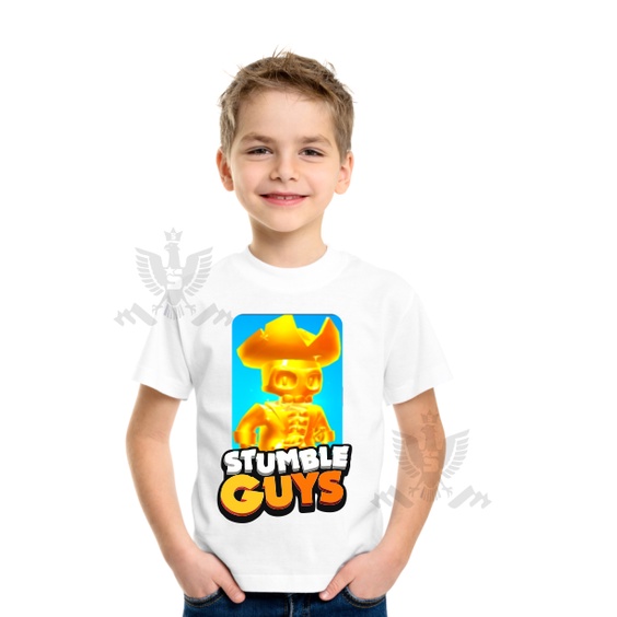 camisa camiseta infantil stumble guys desenho jogo game