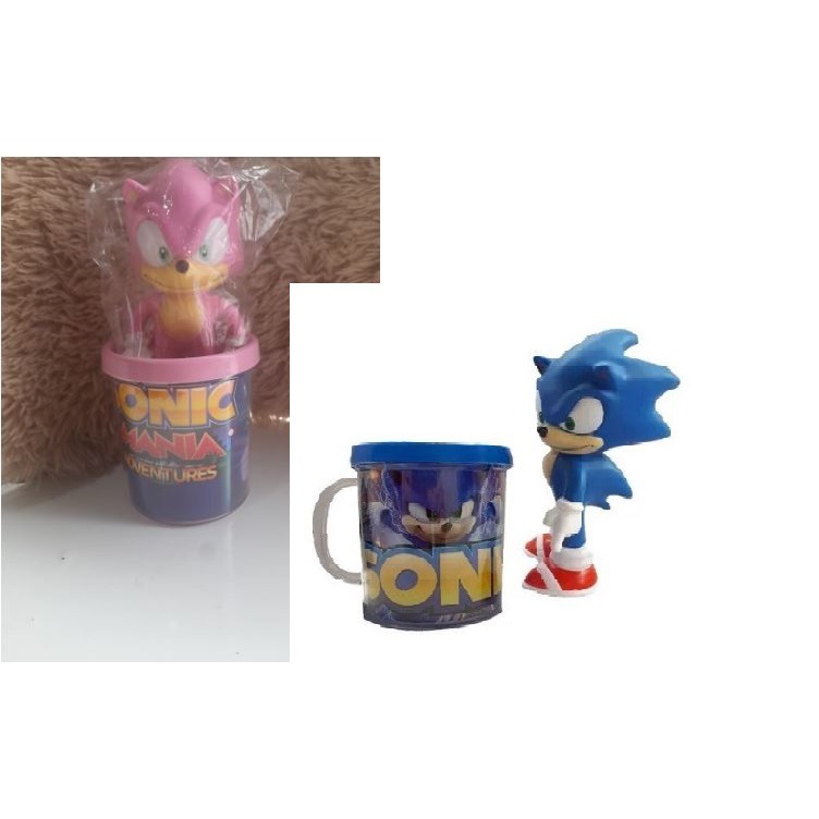 Boneco Sonic com caneca e o - Concept Plus - Lajeado/ RS