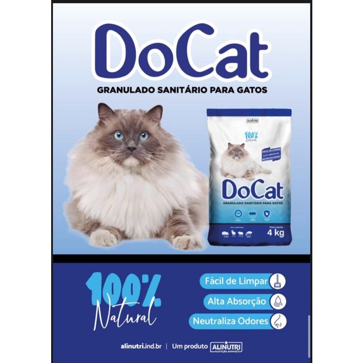 Areia Sanitária Granulado Fina para higienização de gatos Docat compre ...