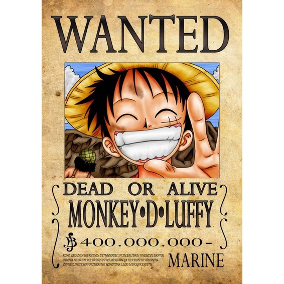 Poster Personalizados Personagens De One Piece Cartas De Procurados Wanted Shopee Brasil