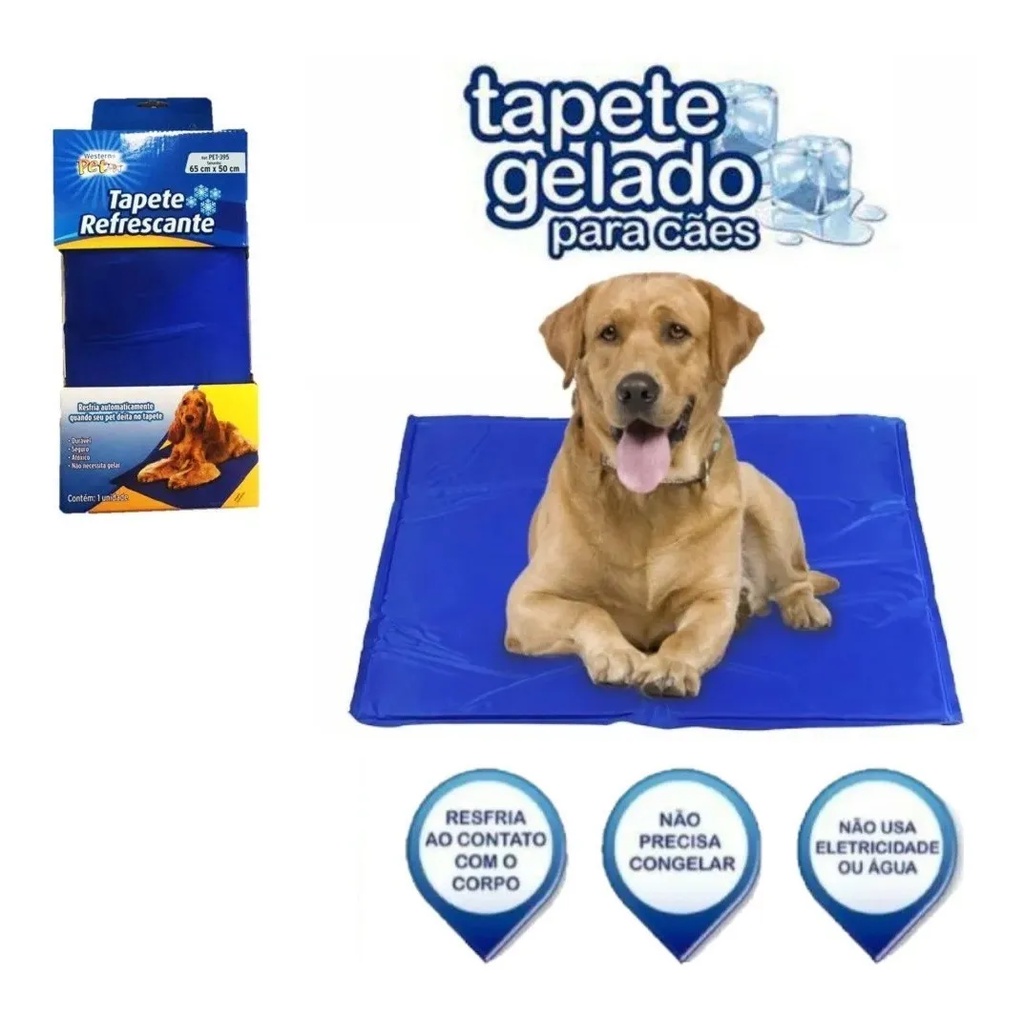 Tapete Refrescante 65x50cm Pet Gelado Para Cachorro E Gato Western | Shopee  Brasil