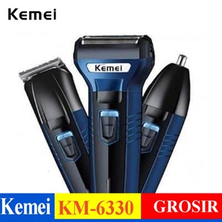 Kemei Multifuncional Barbeador Elétrico De Orelha Do Nariz Corpo Bigode 3 Em 1 Recarregável KM-630