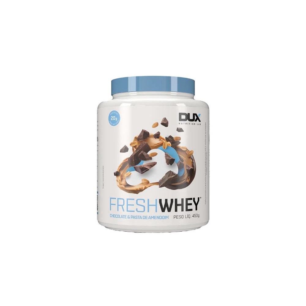 Fresh Whey 3w Conc. Isolado Hidrolisado Chocolate e Pasta de Amedoim 450g – Dux Nutrition