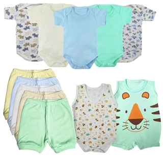 Roupa de Bebê Bonita e Estilosa Verão Kit 12 Peças Enxoval
