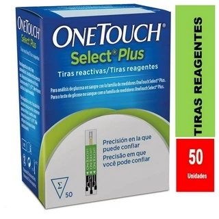 Tiras Reagentes One touch Select Plus - medir glicemia (50 unidades) medir diabetes em Oferta na Shopee