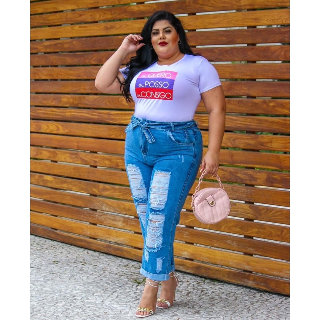 Calça Jeans Mom Plus Size