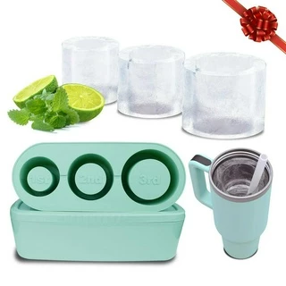 Molde De Silicone Para Cubos De Gelo Com Tampa E Silo Copo Stanley De 30-40 oz Fazendo Cilindro De Verão Moldes Acessórios De Cozinha