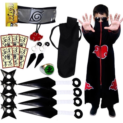 10pc Akatsuki Membro Anel Cosplay Anime Naruto Com Caixa Z