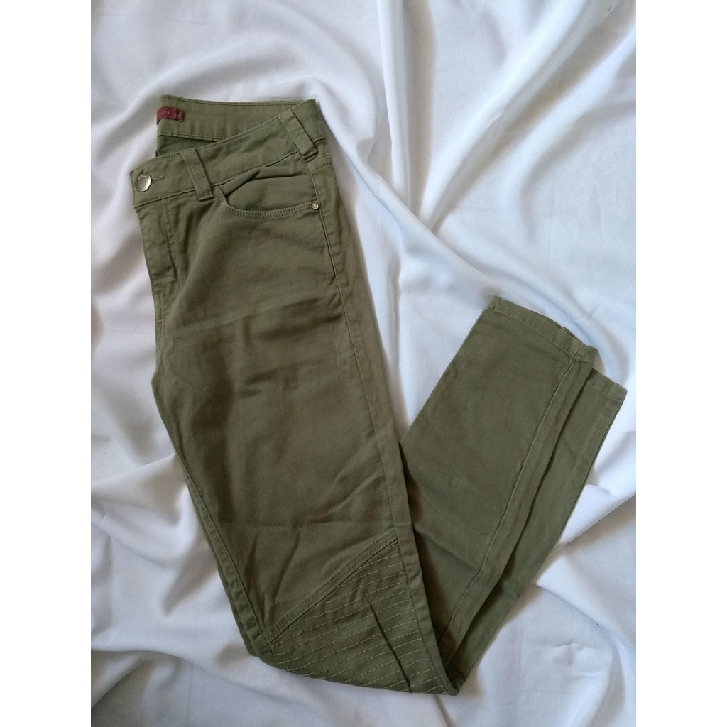 Calça jeans cheap verde musgo