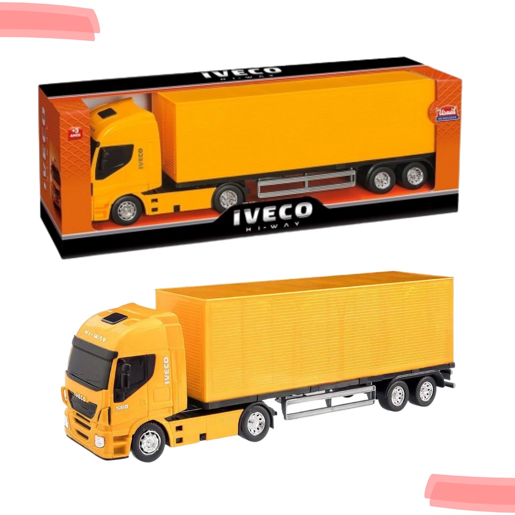 Caminhão Iveco Tector Baú Usual Brinquedos - Cores Sortidas