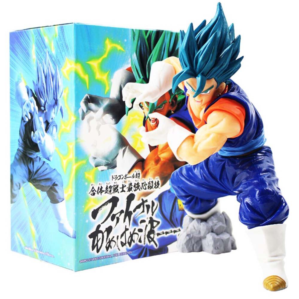 Boneco goku super saiyajin blue resina 16cm artesanal