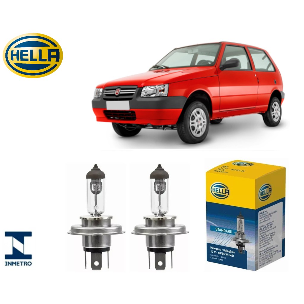 Lampada Farol Alto Baixo Fiat Uno Mille Hella Par | Shopee Brasil