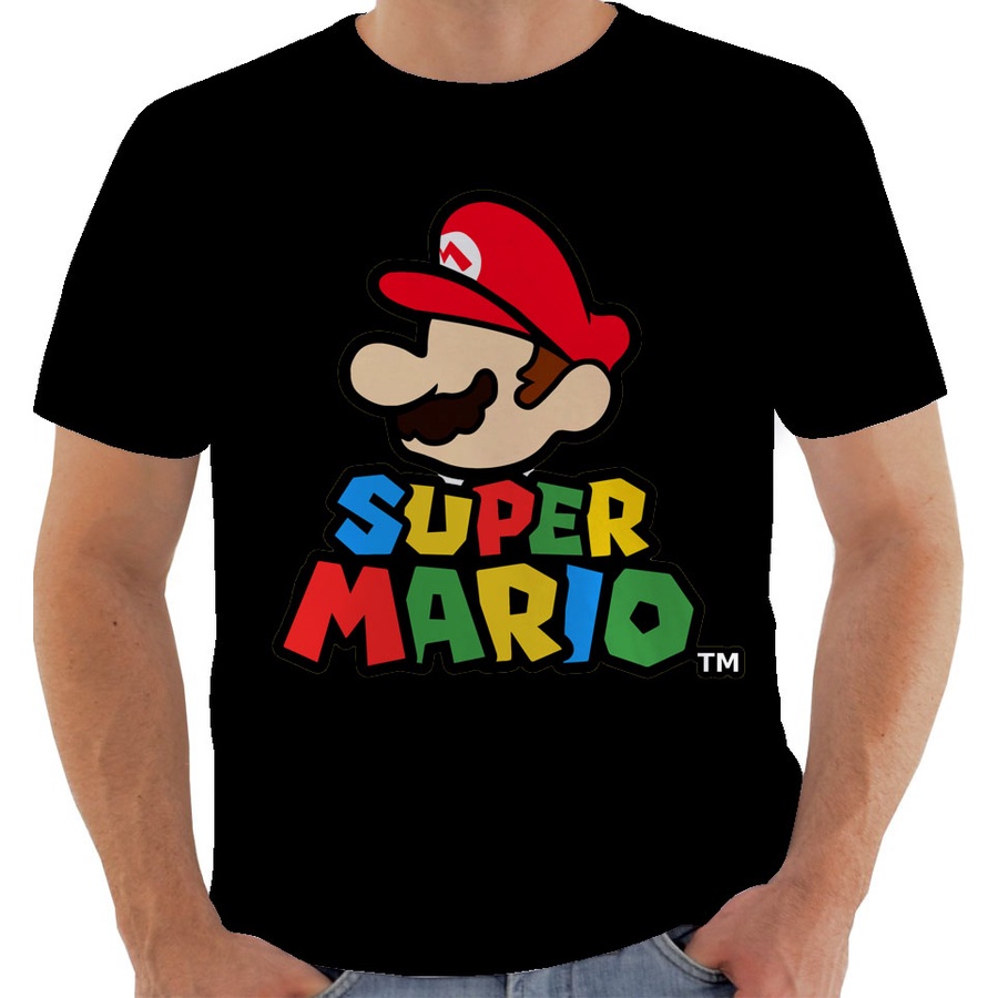 Camiseta Mario Bros Nintendo Jogos Antigos no Shoptime