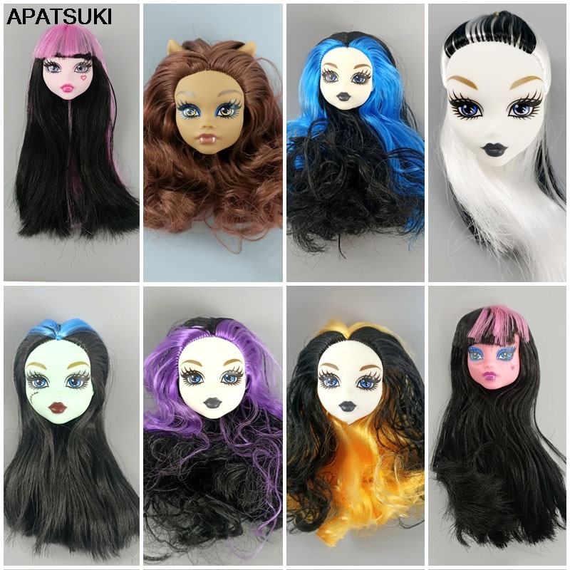 Compre Cabeça de boneca de maquiagem para bonecas monster high, cabeças de  maquiagem para bonecas monstro de plástico macio, acessórios de casa de  bonecas 1/6 bjd, 1 peça