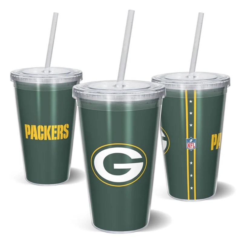 Copo com Canudo Green Bay Packers | Shopee Brasil