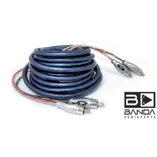 Cabo RCA 5m Tripla Blindagem Banda Audioparts Som SQ Hi-Fi Hi-End Stetsom Taramps