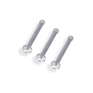 Piercing 3 Micro Ponto de Luz Reto Para Nariz