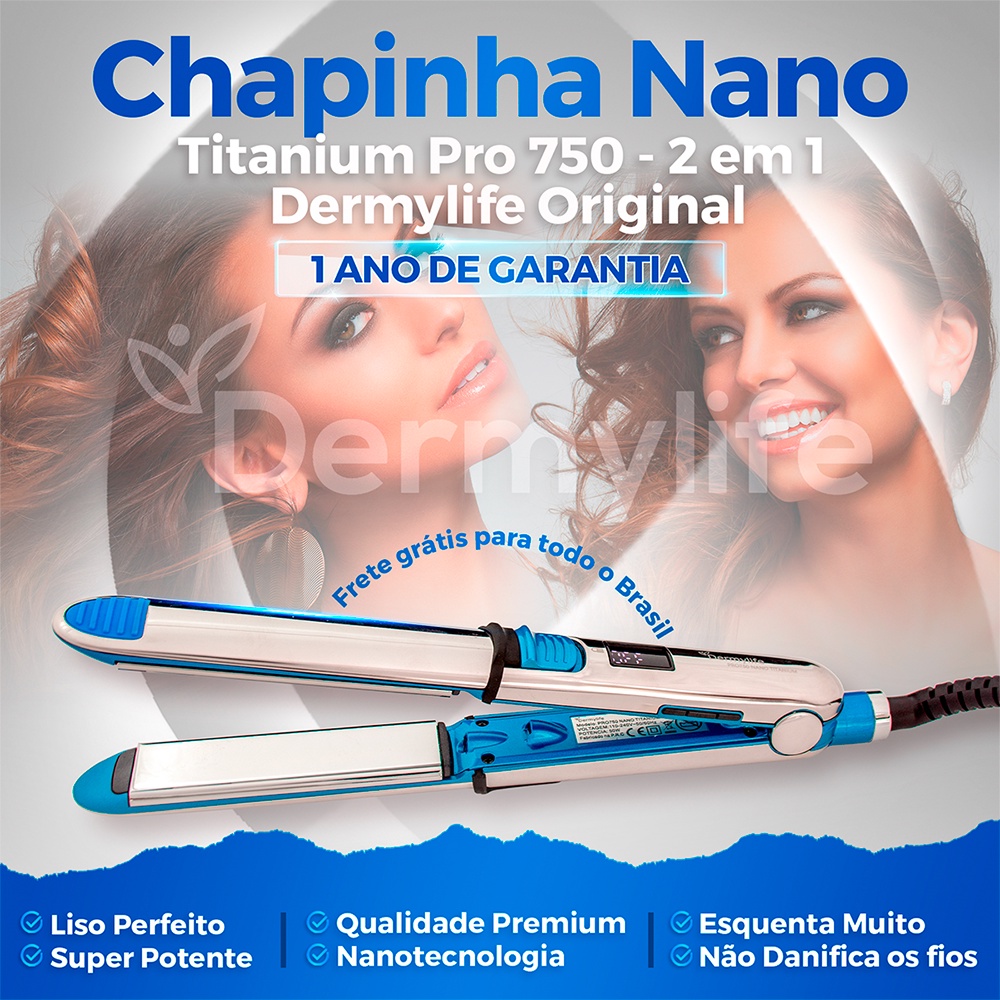 Placa Chapinha de Cabelo Profissional - Nano Titanium PRO750 - Original ...