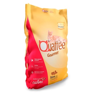 Ração Quatree Gourmet Gatos Adultos Carne - 10,1kg