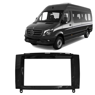 Moldura Black Piano 7 Polegadas 2 Din Mercedes-Benz Sprinter 2013 a 2019