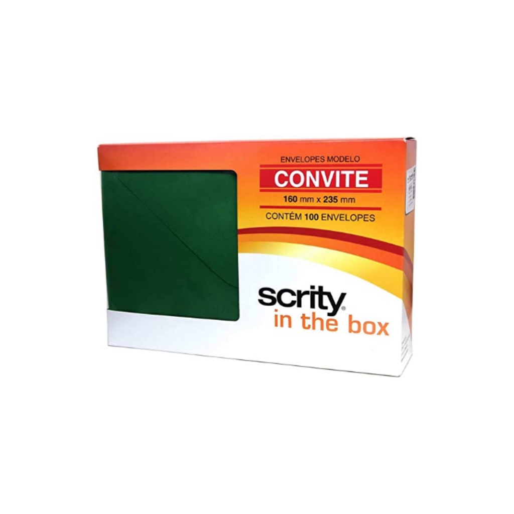 Envelope Convite 160x235 com 100 Verde Escuro Brasil Scrity | Shopee Brasil