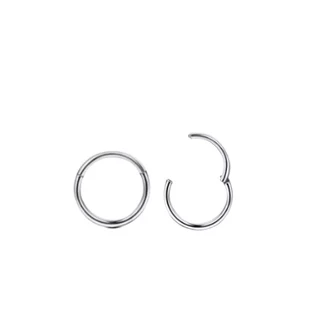 Piercing Argola Lisa Articulada Titânio Fecho Click Resistente Articulado e Segmentada Tamanhos 6mm 8mm 10mm 12mm