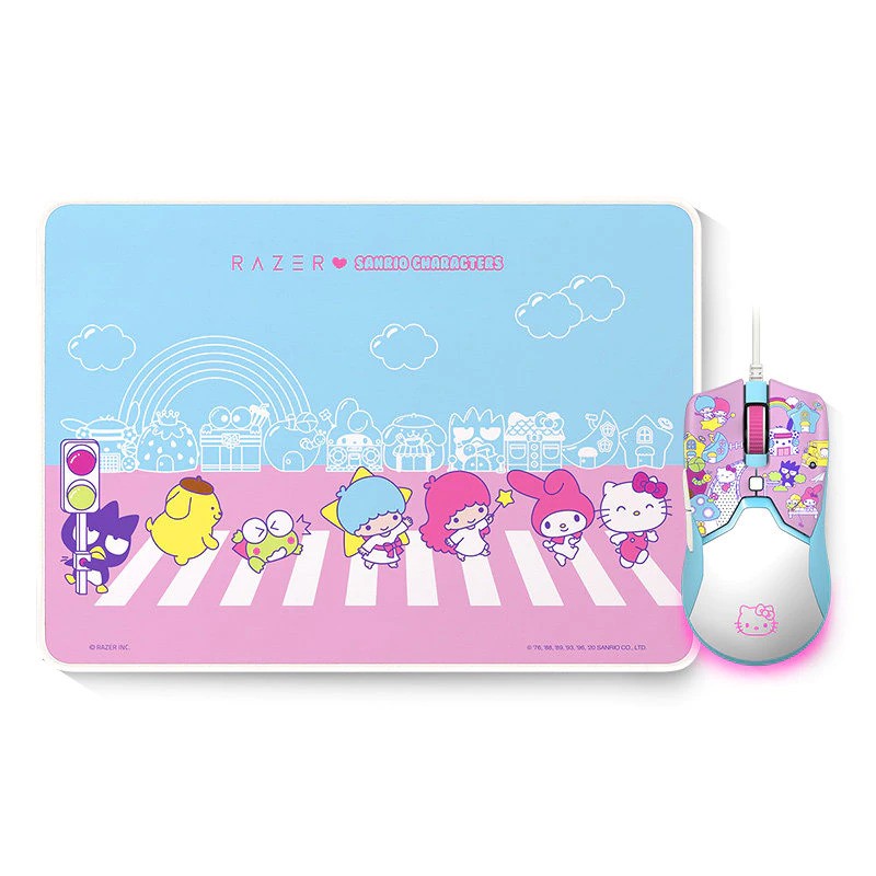 Kit Mouse Razer Viper Mini + Mousepad Hello Kitty Sanrio