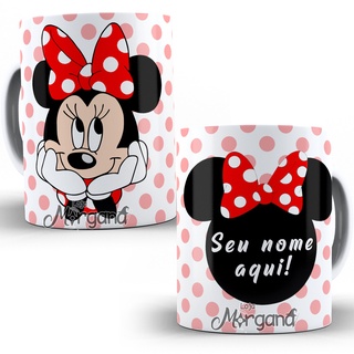 Caneca minnie presente de natal xicara personalizada mágica disney mickey