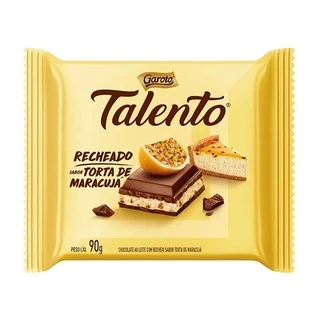 Chocolate Talento 90g Recheado Sabor Torta de Maracuja